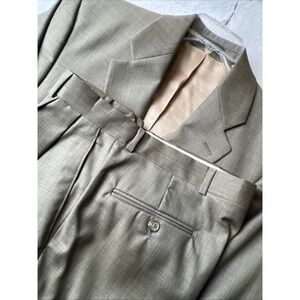 Lauren Ralph Lauren Suit Mens 42R Gray Green Label 3 Button Front Notch Lapel